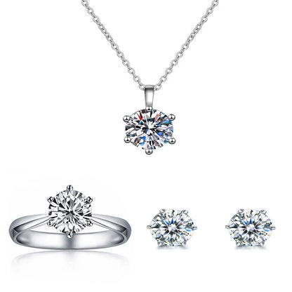 Stunning 925 Sterling Silver Jewelry Set with AAAAA Zircon - Ideal for Birthdays, Weddings, and Special Occasions!