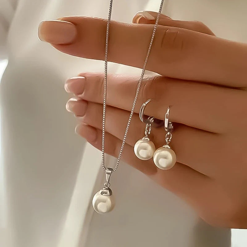 Elevate Your Style with Our Vintage Gold Imitation Pearl Jewelry Set - Perfect for Weddings and Parties!