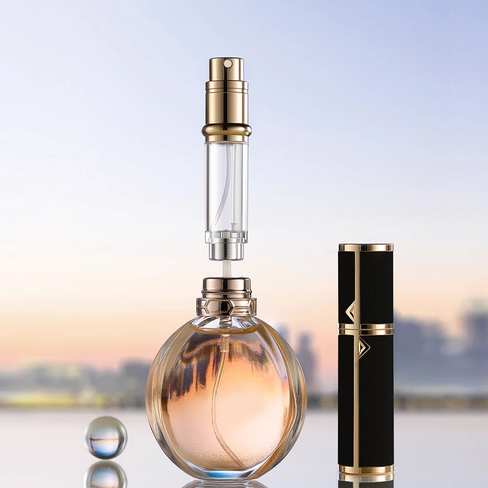 Travel-Friendly 5ml PU Leather Mini Perfume Atomizer - Refillable & Customizable with Tight Sealing Design