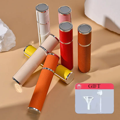 Luxury 10ml Leather Perfume Spray Bottle - Portable Mini Refillable Atomizer for Travel