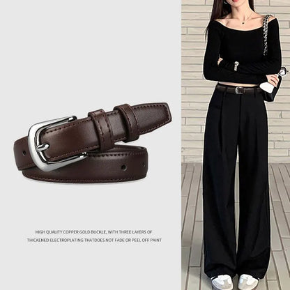 Belt Women'S Retro Versatile Trendy Belt Summer New Instagram Style Small Crowd Waist Closing Jeans Belt Women