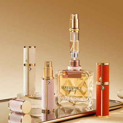 Travel-Friendly 5ml PU Leather Mini Perfume Atomizer - Refillable & Customizable with Tight Sealing Design