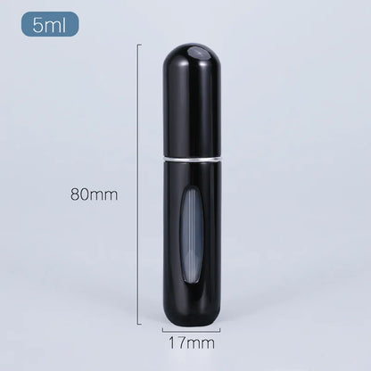 Travel-Ready Mini Refillable Aluminum Perfume Spray Bottle - 5/8Ml Cosmetic Container