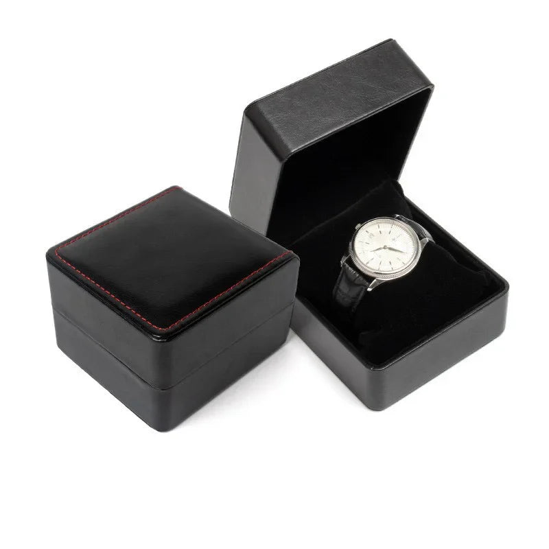 Elevate Your Watch Collection with Our Luxurious Single Groove PU Leather Watch Gift Box - Perfect for Any Occasion!