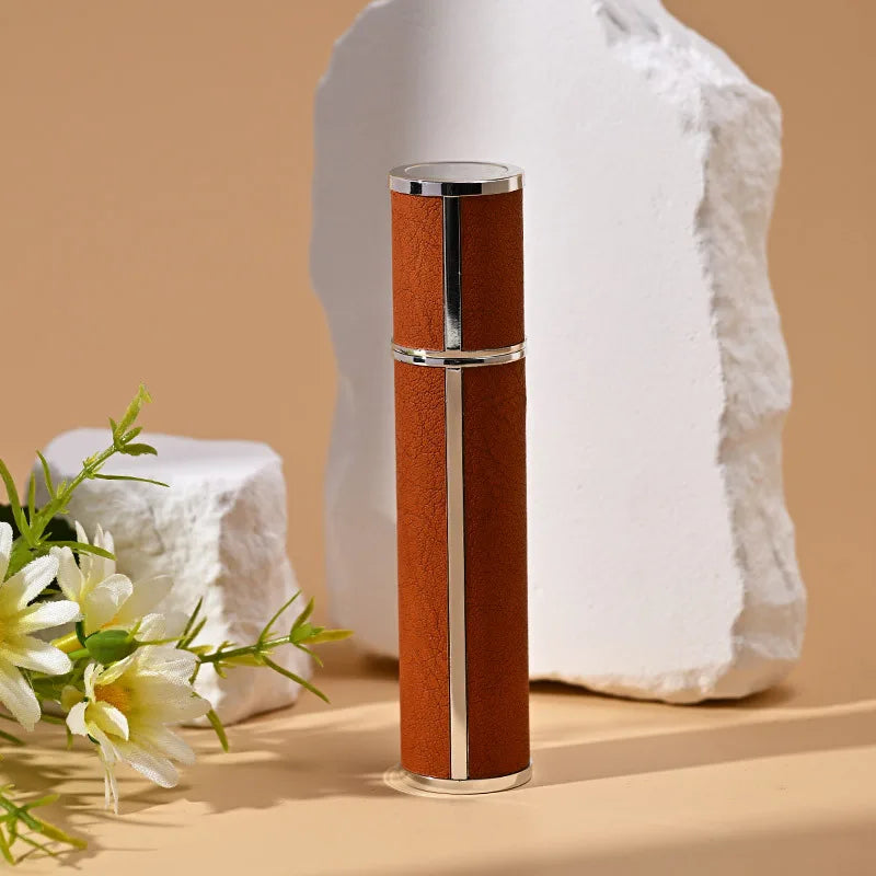 Luxury 10ml Leather Perfume Spray Bottle - Portable Mini Refillable Atomizer for Travel