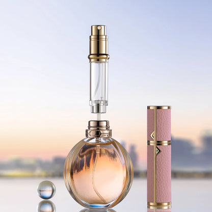 Travel-Friendly 5ml PU Leather Mini Perfume Atomizer - Refillable & Customizable with Tight Sealing Design