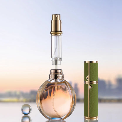 Travel-Friendly 5ml PU Leather Mini Perfume Atomizer - Refillable & Customizable with Tight Sealing Design