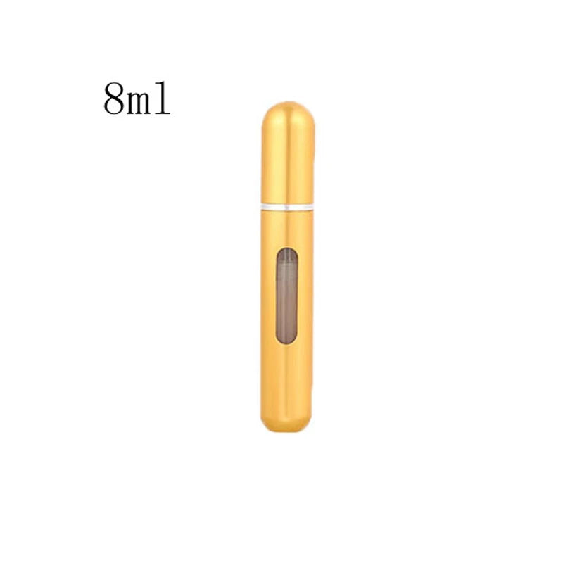 Travel-Ready Mini Refillable Aluminum Perfume Spray Bottle - 5/8Ml Cosmetic Container