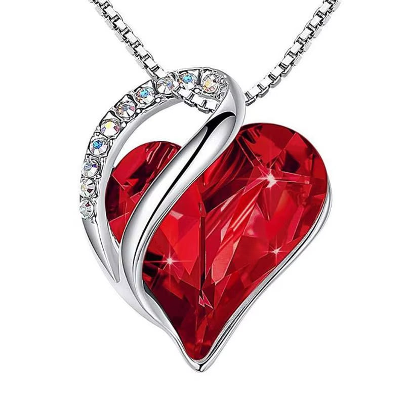 New Hot Selling Valentine'S Day Gift Ocean Heart Love Necklace with Eternal Rose Jewelry Box for Girl Mother'S Day Gifts