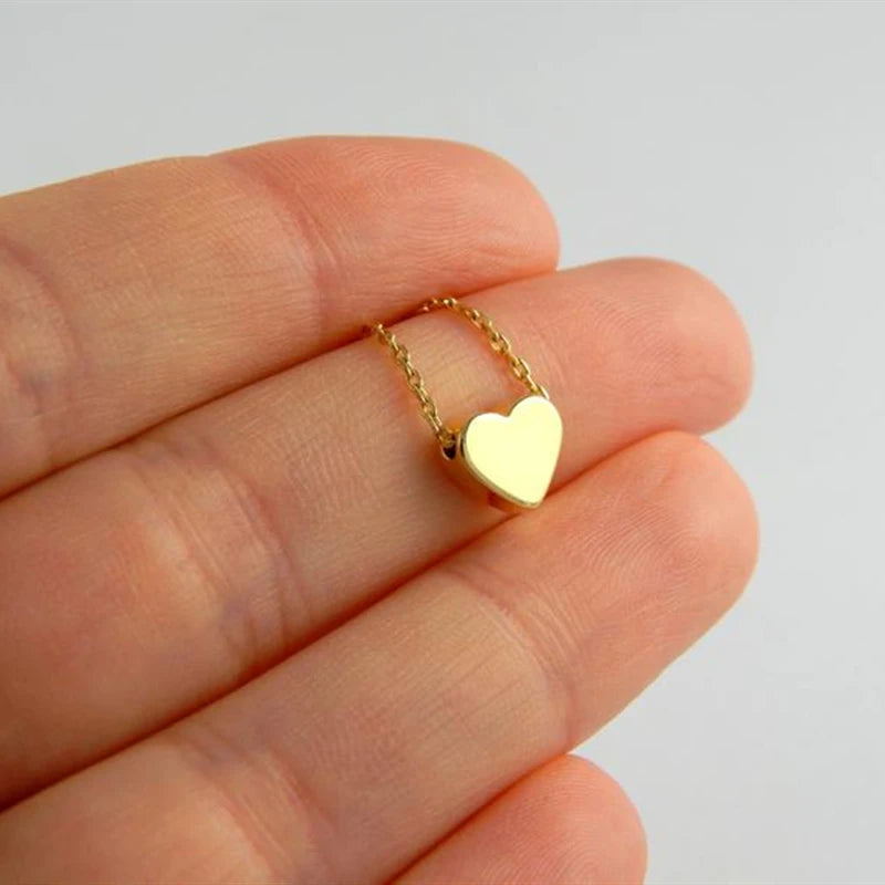 Elegant Rose Gold Heart Pendant Necklace for Women - Trendy Stainless Steel Jewelry 2022