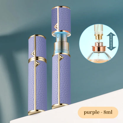 Travel-Friendly 5ml PU Leather Mini Perfume Atomizer - Refillable & Customizable with Tight Sealing Design