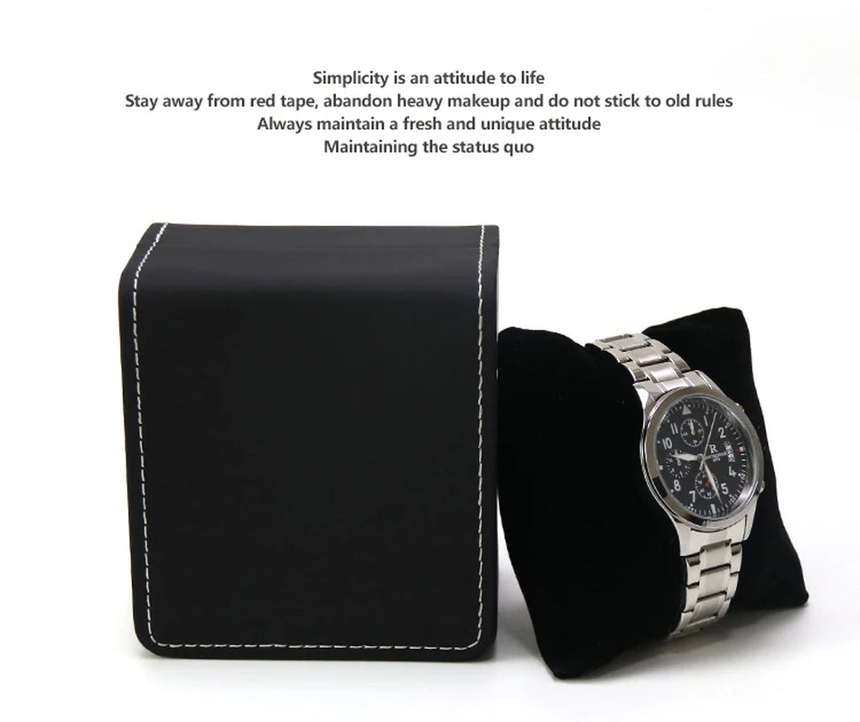 Elevate Your Watch Collection with Our Luxurious Single Groove PU Leather Watch Gift Box - Perfect for Any Occasion!