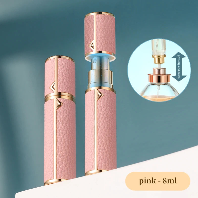 Travel-Friendly 5ml PU Leather Mini Perfume Atomizer - Refillable & Customizable with Tight Sealing Design