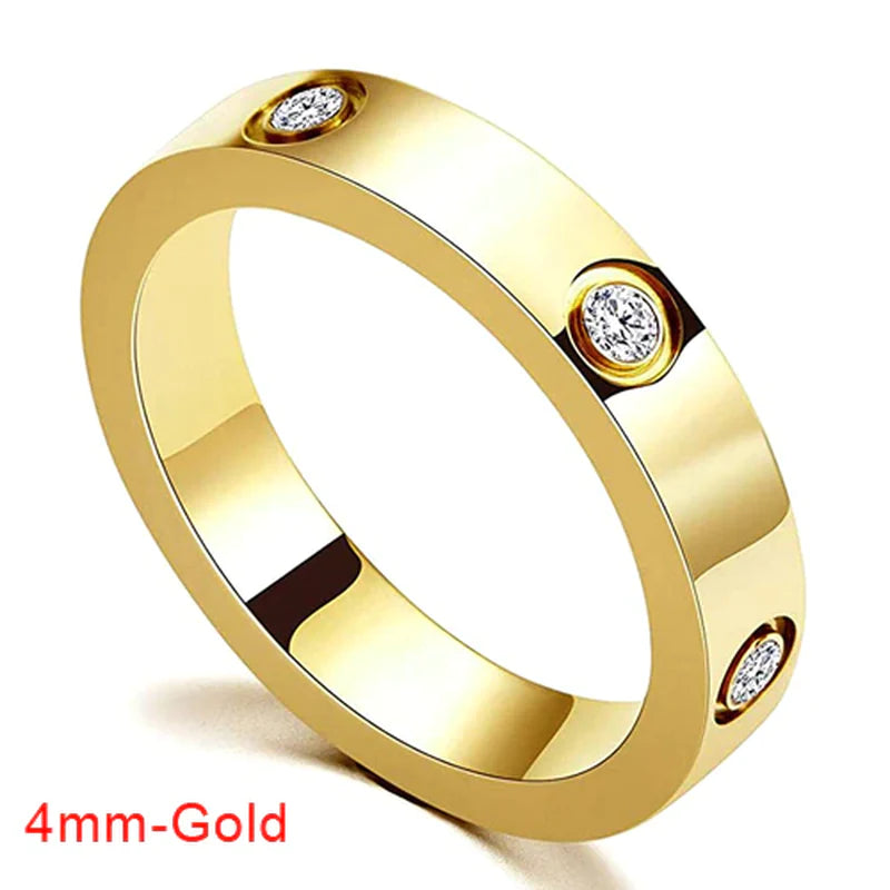 Stunning Stainless Steel Bangle & Ring Set with Crystals - The Ideal Gift for Her!