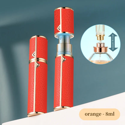 Travel-Friendly 5ml PU Leather Mini Perfume Atomizer - Refillable & Customizable with Tight Sealing Design
