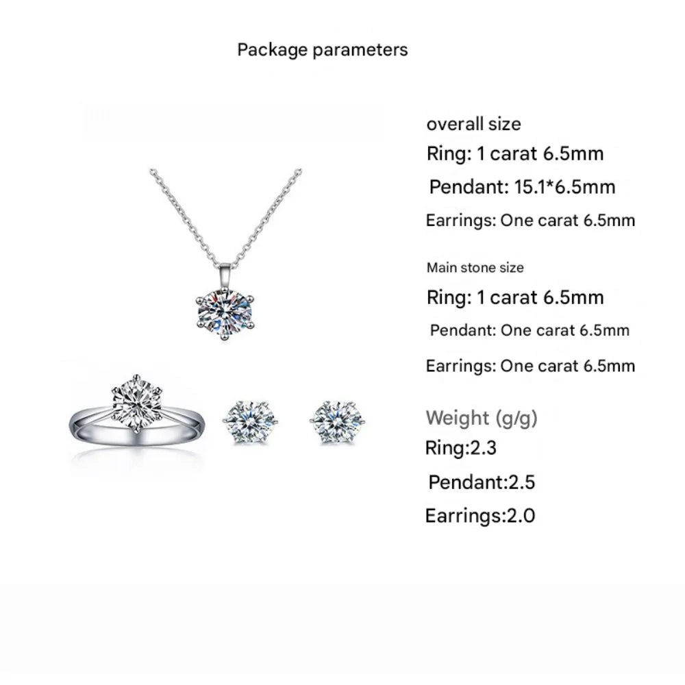Stunning 925 Sterling Silver Jewelry Set with AAAAA Zircon - Ideal for Birthdays, Weddings, and Special Occasions!