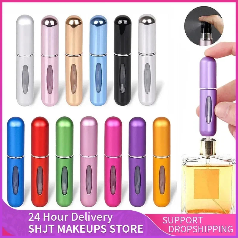 Travel-Friendly Refillable Perfume Spray Bottle - 5ml/8ml Mini Atomizer for On-the-Go Fragrance