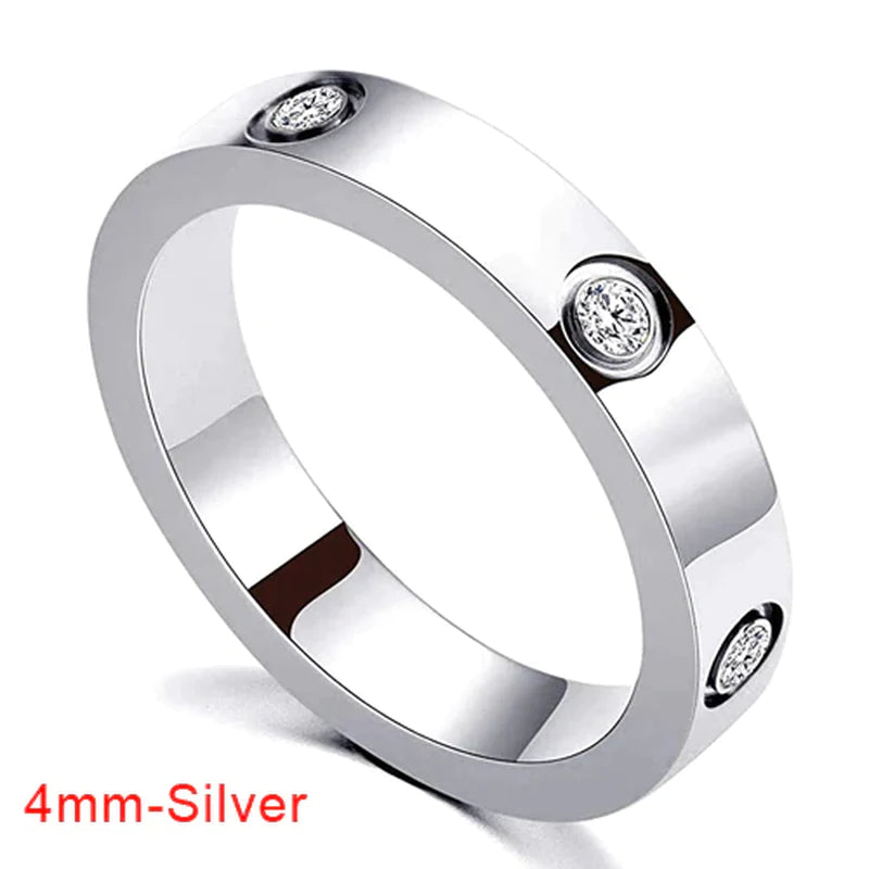 Stunning Stainless Steel Bangle & Ring Set with Crystals - The Ideal Gift for Her!