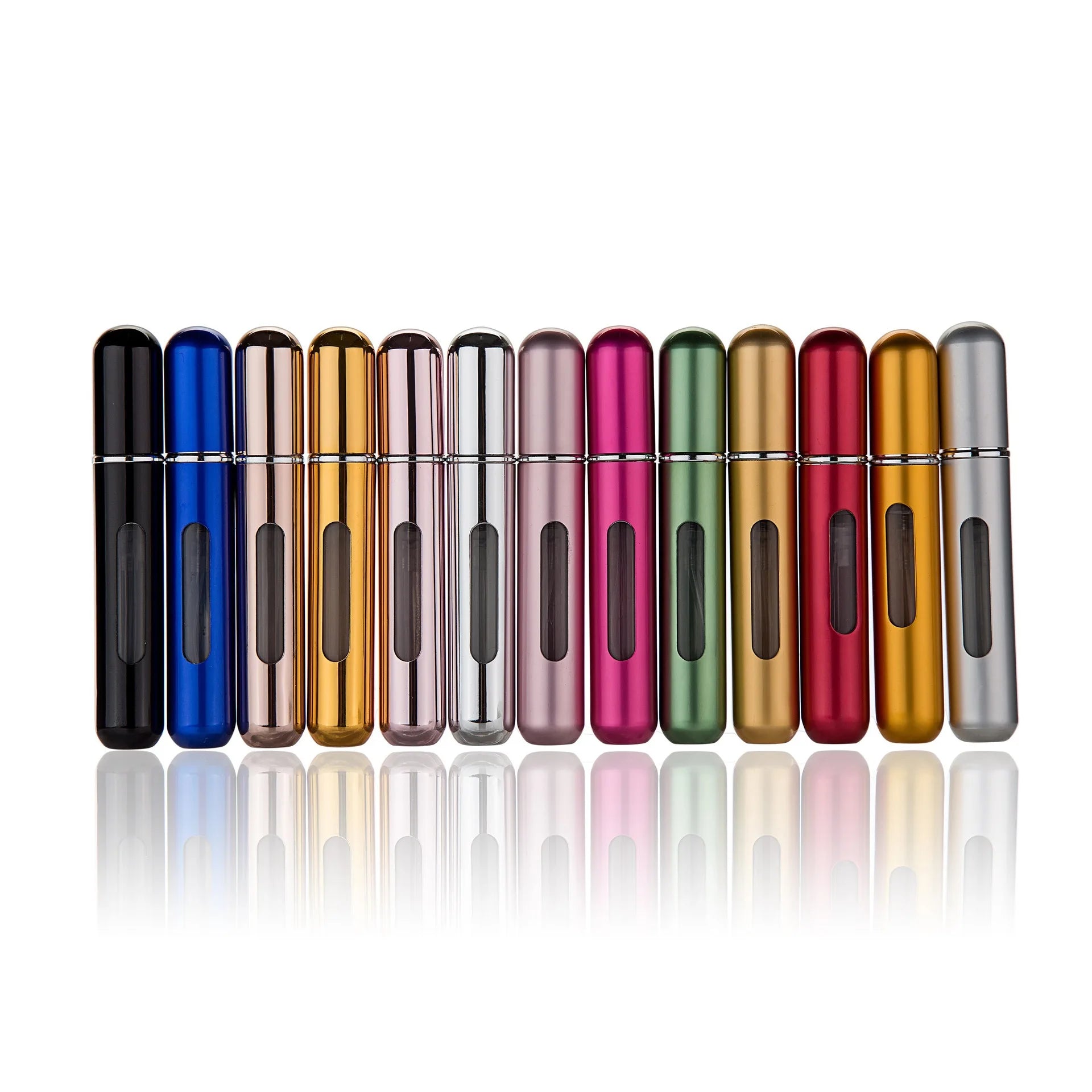 Travel-Ready Mini Refillable Aluminum Perfume Spray Bottle - 5/8Ml Cosmetic Container