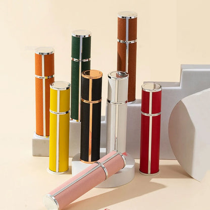 Luxury 10ml Leather Perfume Spray Bottle - Portable Mini Refillable Atomizer for Travel