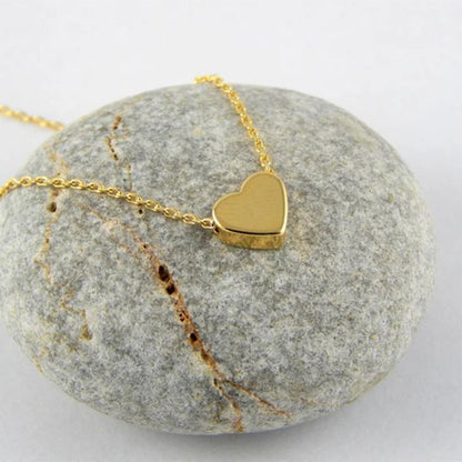 Elegant Rose Gold Heart Pendant Necklace for Women - Trendy Stainless Steel Jewelry 2022
