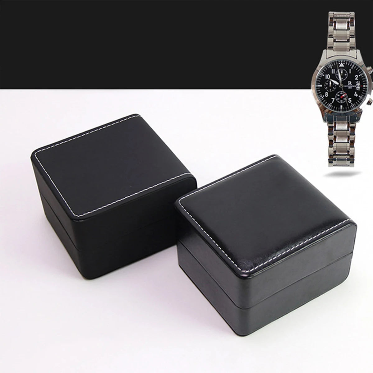 Elevate Your Watch Collection with Our Luxurious Single Groove PU Leather Watch Gift Box - Perfect for Any Occasion!