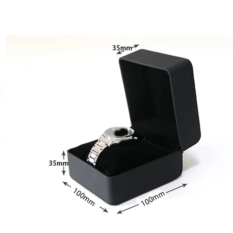 Elegant Brown PU Leather Watch Gift Box with Pillow - Stylish Organizer for Men & Women Timepieces