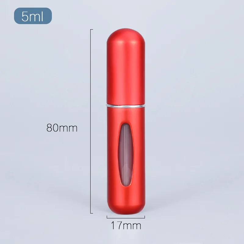 Travel-Ready Mini Refillable Aluminum Perfume Spray Bottle - 5/8Ml Cosmetic Container