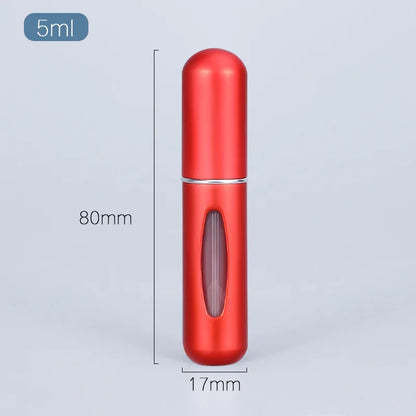 Travel-Ready Mini Refillable Aluminum Perfume Spray Bottle - 5/8Ml Cosmetic Container