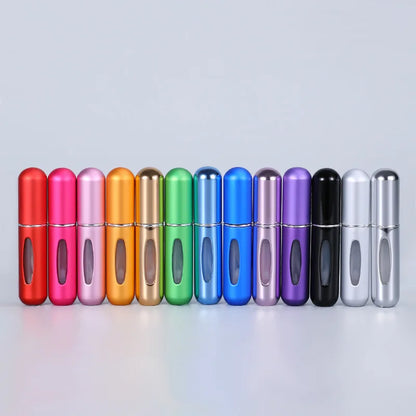 Travel-Ready Mini Refillable Aluminum Perfume Spray Bottle - 5/8Ml Cosmetic Container