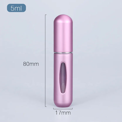 Travel-Ready Mini Refillable Aluminum Perfume Spray Bottle - 5/8Ml Cosmetic Container