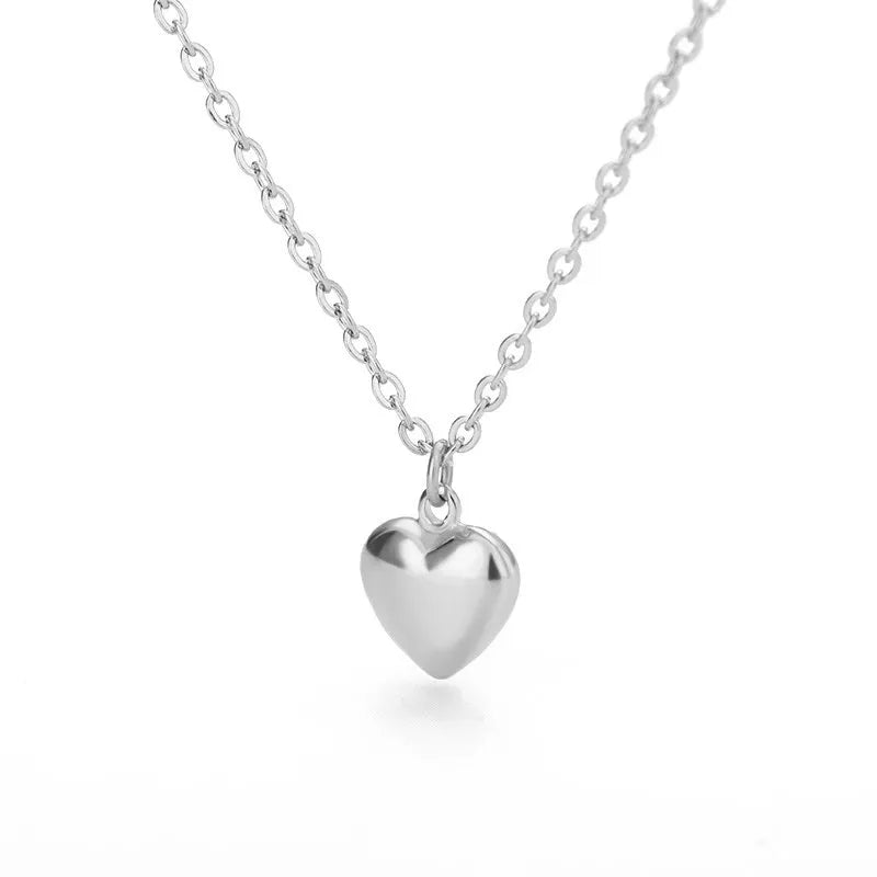 Elegant Rose Gold Heart Pendant Necklace for Women - Trendy Stainless Steel Jewelry 2022