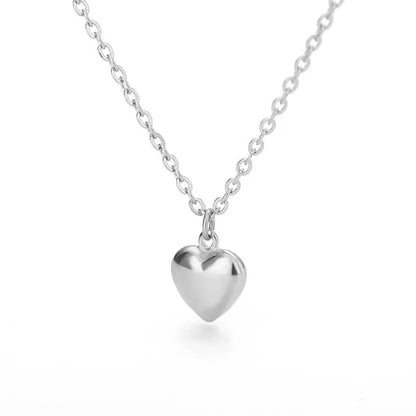 Elegant Rose Gold Heart Pendant Necklace for Women - Trendy Stainless Steel Jewelry 2022