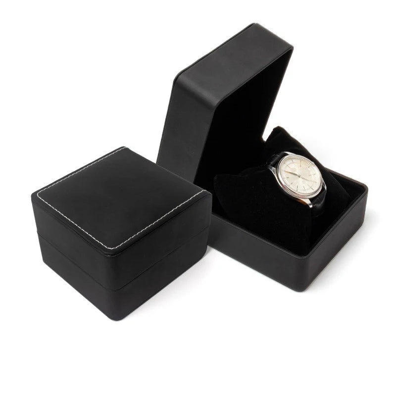 Elegant PU Leather Watch Gift Box with Pillow - Perfect Organizer for Men & Women’s Timepieces