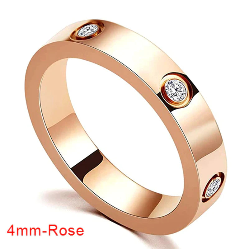 Stunning Stainless Steel Bangle & Ring Set with Crystals - The Ideal Gift for Her!