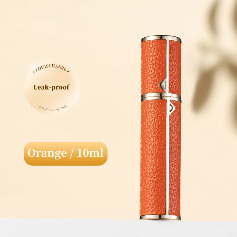 Travel-Friendly 5ml PU Leather Mini Perfume Atomizer - Refillable & Customizable with Tight Sealing Design