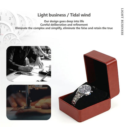 Elevate Your Watch Collection with Our Luxurious Single Groove PU Leather Watch Gift Box - Perfect for Any Occasion!