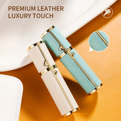 Travel-Friendly 5ml PU Leather Mini Perfume Atomizer - Refillable & Customizable with Tight Sealing Design