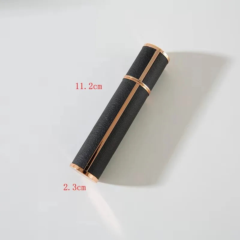 Portable Travel Perfume Bottle Set - 10ml Refillable Faux Leather Atomizer, Leak-Proof Design