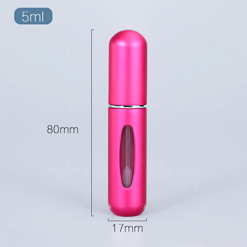 Travel-Ready Mini Refillable Aluminum Perfume Spray Bottle - 5/8Ml Cosmetic Container