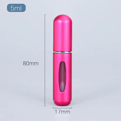 Travel-Ready Mini Refillable Aluminum Perfume Spray Bottle - 5/8Ml Cosmetic Container