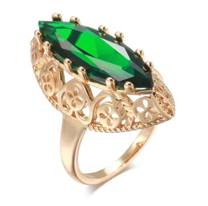 Classic Green Zircon Ring