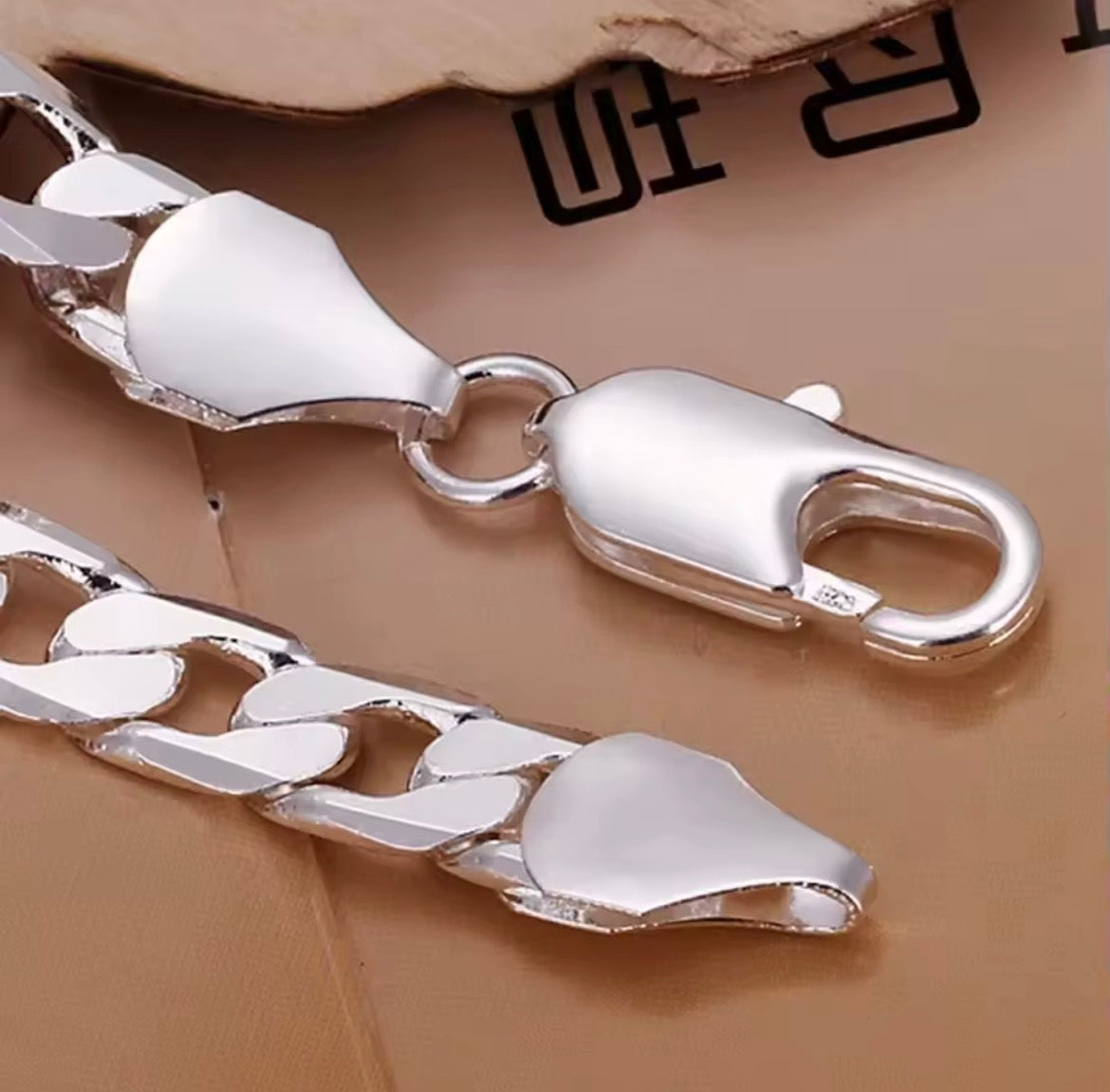 925 Sterling Silver Chain Bracelet – Unisex, 4 mm × 20 cm