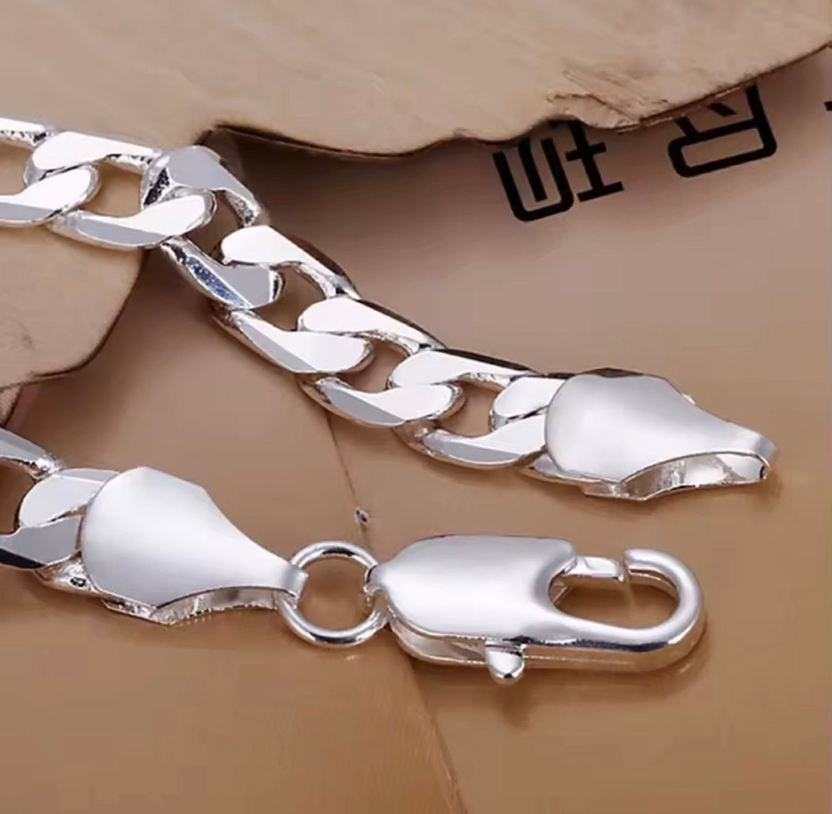 925 Sterling Silver Chain Bracelet – Unisex, 4 mm × 20 cm