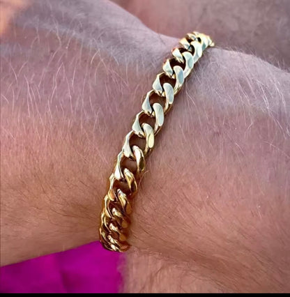 Stainless Steel Cuban Chain Bracelet – Unisex, 3–7 mm