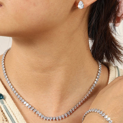 Elegant ZAKOL AAA Clear Cubic Zirconia Bridal Necklace and Earrings Set – Ideal for Weddings and Special Occasions!
