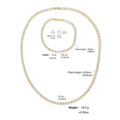 Elegant ZAKOL AAA Clear Cubic Zirconia Bridal Necklace and Earrings Set – Ideal for Weddings and Special Occasions!