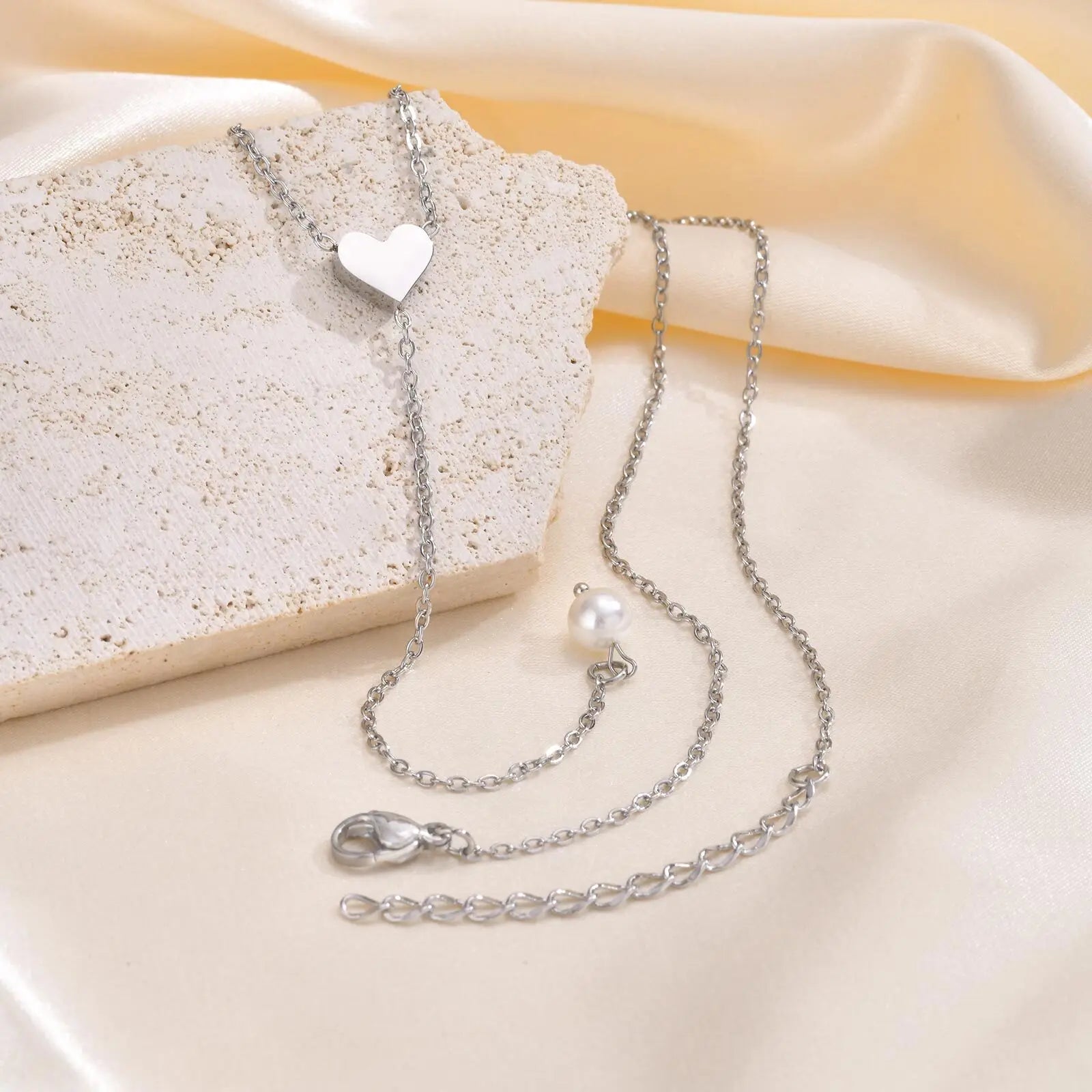 Elegant Heart Butterfly Charm Necklace - Perfect Y Necklace Gift for Her!