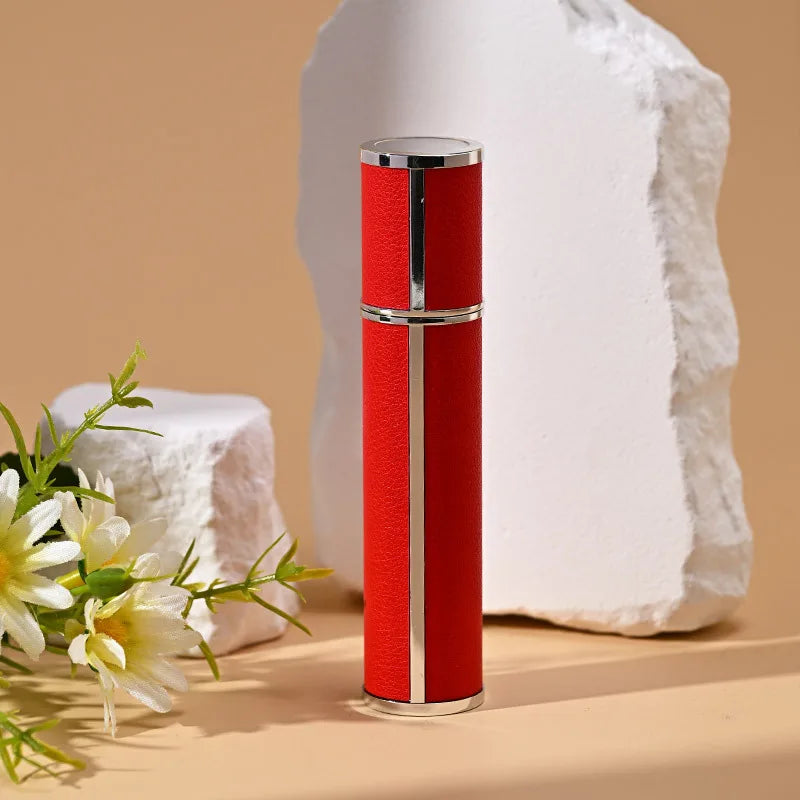 Luxury 10ml Leather Perfume Spray Bottle - Portable Mini Refillable Atomizer for Travel
