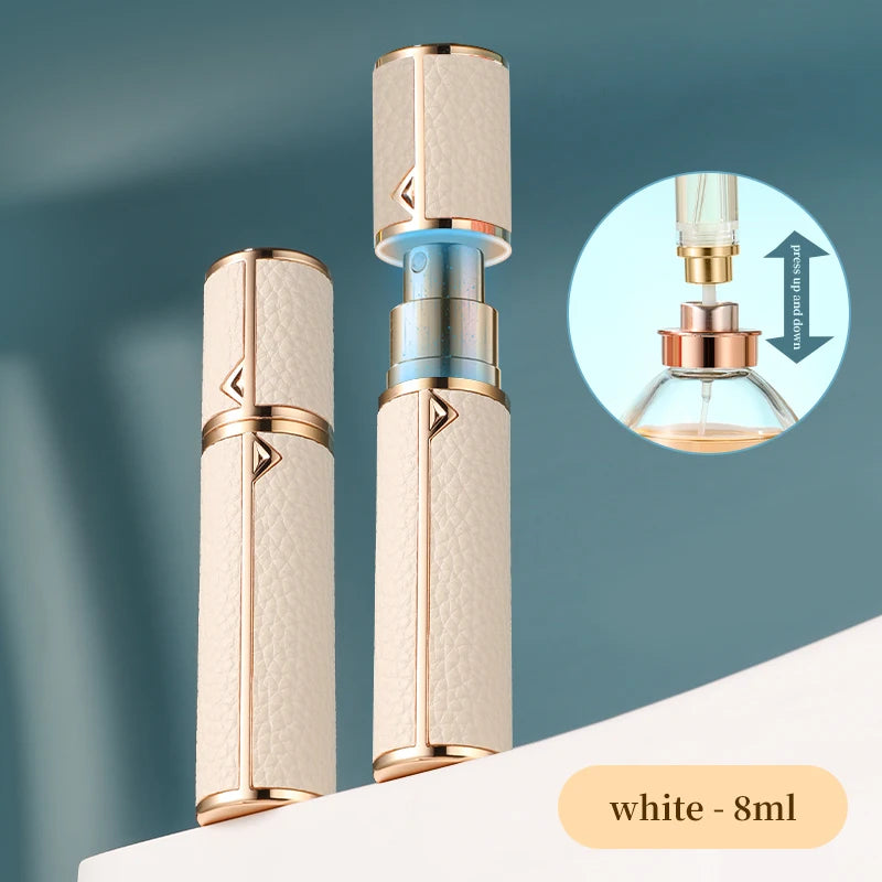 Travel-Friendly 5ml PU Leather Mini Perfume Atomizer - Refillable & Customizable with Tight Sealing Design